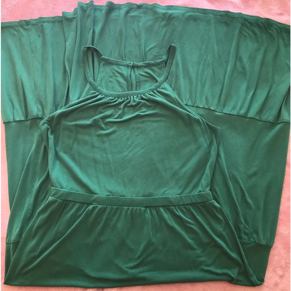 BANANA REPUBLIC Size Medium 💚 Kelly Green Cotton Sundress 💚 Maxi Length Dress